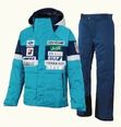 ONYONE［オンヨネ］ スキーウェア　DJPN-R OUTER JACKET SIDEOPEN PANTS 上下セット ONJ98300JP/ONP98310 624B.T×688NAVY
