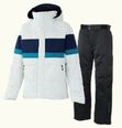 ONYONE［オンヨネ］ スキーウェア　EDGE PUFF OUTER　JACKET　PANT　上下セット ONJ98300/ONP98310 100M_WHITEMIX×BLK