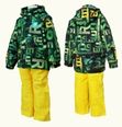 ONYONE［オンヨネ］ TODDLER SUIT キッズ トドラー　スキーウェア 上下セット ボーイズ ガールズ RES58002 335E263_GRN×YEL
