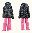 ONYONE［オンヨネ］ ONYONE ジュニアスキースーツ(上下セット) ガールズ 小学生・中学生 130 140 150 160 スキーウェア　ボードウェア 特別カラー BLACKxPINK RES61005nt 009P962