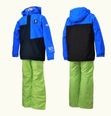 ONYONE［オンヨネ］ JUNIOR SUIT キッズ ジュニア スキーウェア 上下セット ボーイズ ガールズ RES78500 632331_BLU×LIM